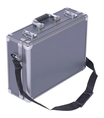 Vestil CASE-1813 aluminum carrying case shown from an alternate angle