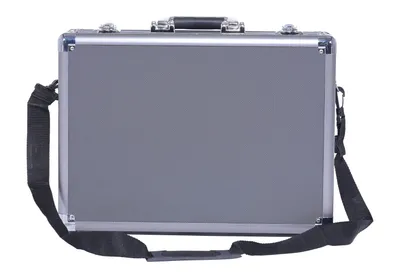 Vestil CASE-1813 aluminum carrying case shown from an alternate angle