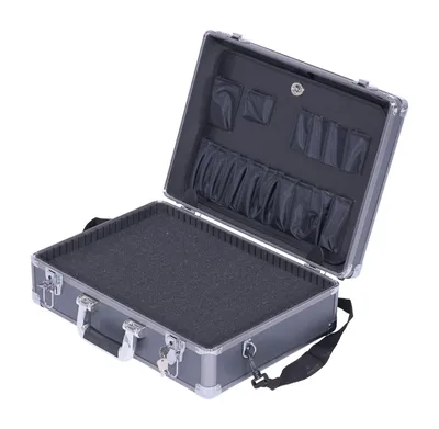 Vestil CASE-1813 aluminum carrying case shown from an alternate angle