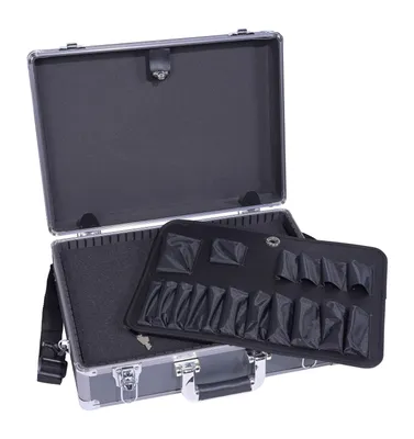 Vestil CASE-1813 aluminum carrying case shown from an alternate angle