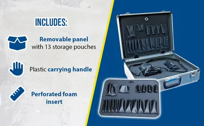 Vestil CASE-1814-FM aluminum tool case feature highlights