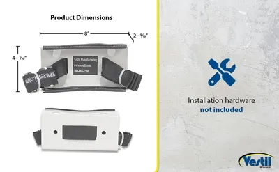 Vestil CB-W-S wall mounted cylinder bracket feature highlights