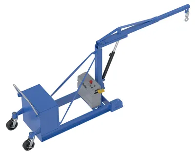 Vestil Steel DC Counter Balance Floor Crane 1000 Lb. Capacity Blue