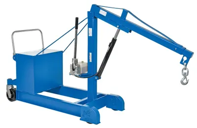 Vestil CBFC-500 counter balanced floor crane shown from an alternate angle