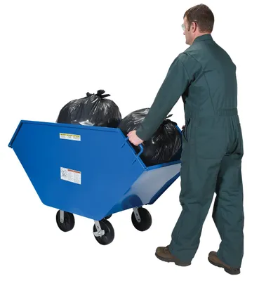 Vestil CHIP-17.5 chip & waste truck shown from an alternate angle