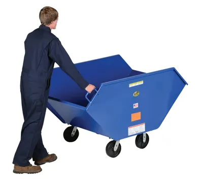 Vestil CHIP-26.7 chip & waste truck shown from an alternate angle