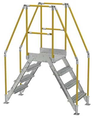 Vestil COL-4-36-14-HDG galvanized cross-over ladder
