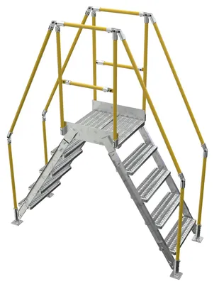 Vestil COL-5-46-14-HDG galvanized cross-over ladder