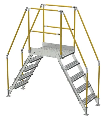 Vestil COL-5-46-23-HDG galvanized cross-over ladder