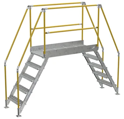 Vestil COL-5-46-44-HDG galvanized cross-over ladder