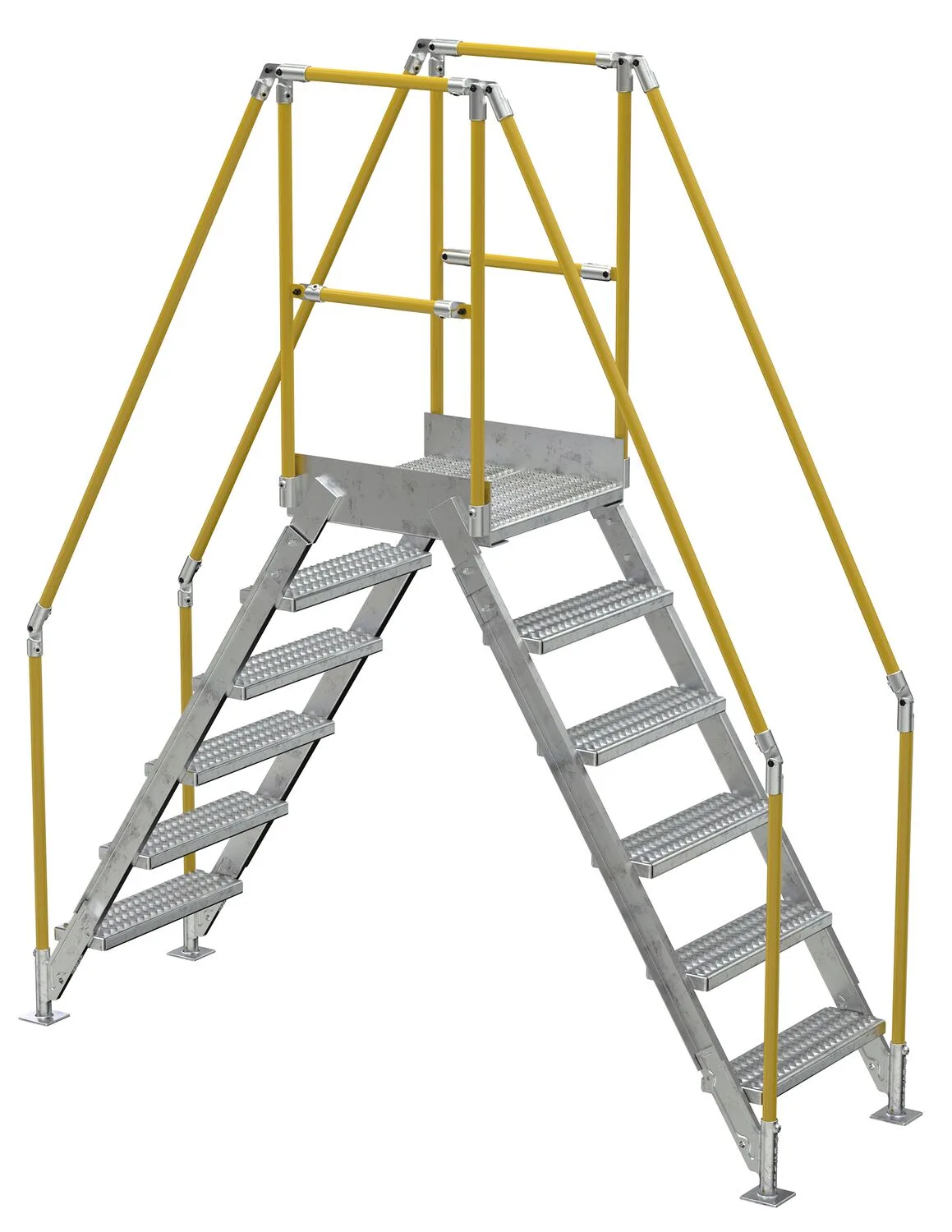 Vestil COL-6-56-14-HDG galvanized cross-over ladder