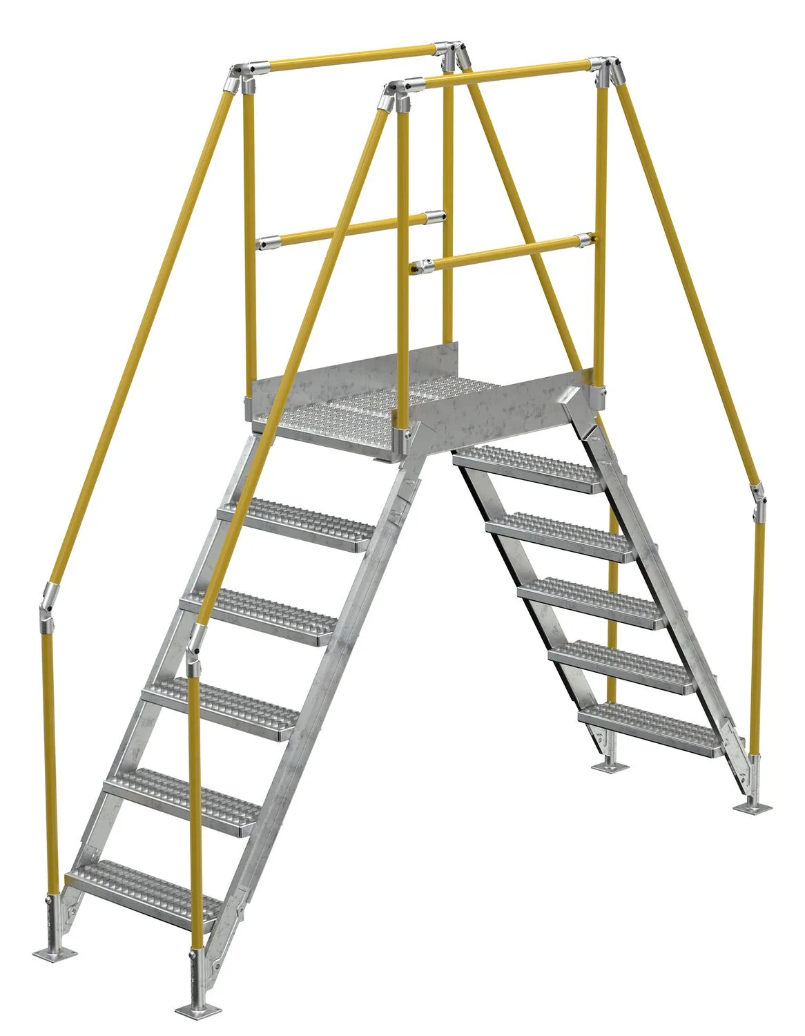 Vestil COL-6-56-23-HDG galvanized cross-over ladder