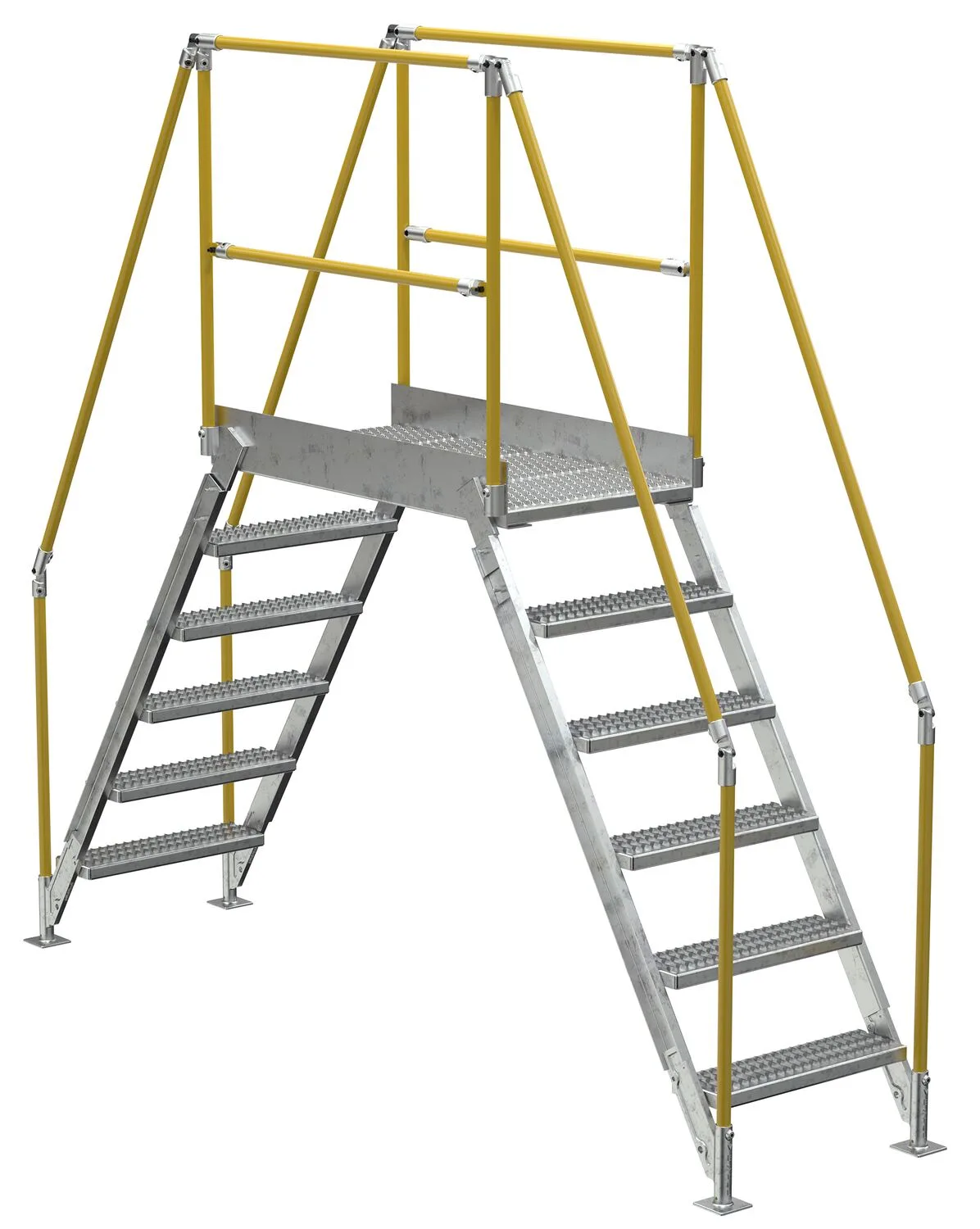 Vestil COL-6-56-33-HDG galvanized cross-over ladder