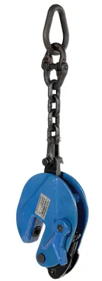 Vestil CPC-20 vertical plate clamps with chain shown from an alternate angle