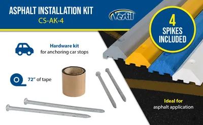 Vestil CS-AK-4 car stop feature highlights