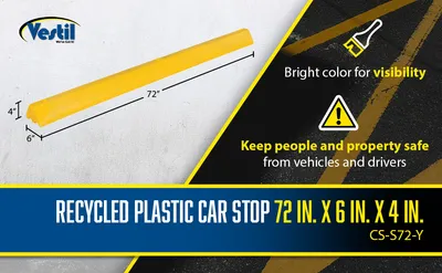 Vestil CS-S72-Y car stop feature highlights