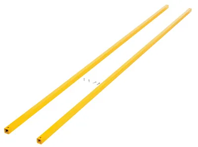 Vestil Steel Square Safety Handrail Connection Tubing 108 In. Yellow