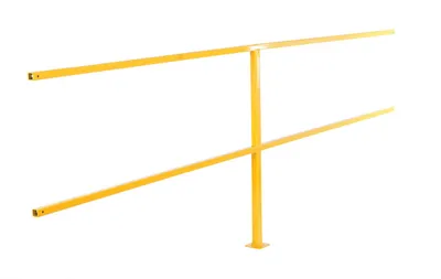 Vestil Steel Square Safety Handrail Connection Tubing 120 In. Yellow