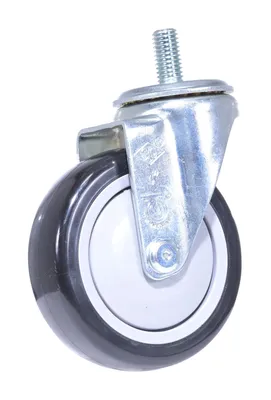 Vestil CST-VE-4X1.25PP-STS polyurethane polyolefin caster shown from an alternate angle