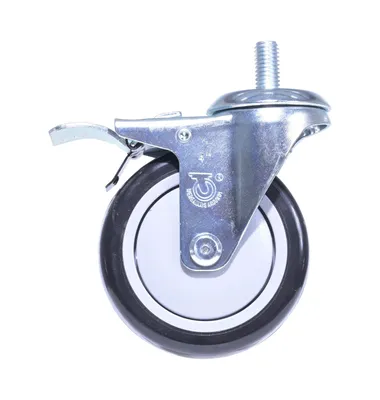 Vestil CST-VE-4X1.25PP-STSL polyurethane polyolefin caster shown from an alternate angle