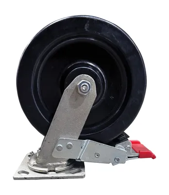 Vestil Phenolic Swivel With Total Brake Caster 8 In. Diameter x 2 In. Width 1250 Lb. Capacity Black