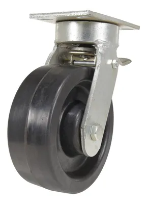 Vestil Phenolic Swivel With Total Lock Caster 8 In. Diameter x 3 In. Width 2500 Lb. Capacity Black/Silver