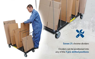 Vestil CTPT-1844-CK portable carton cart feature highlights