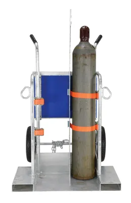 Vestil CYL-2-FF-G welding cylinder torch cart shown from an alternate angle