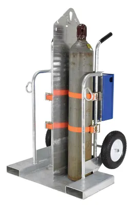 Vestil CYL-2-FF-G welding cylinder torch cart shown from an alternate angle