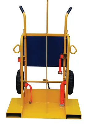 Vestil CYL-2-FP welding cylinder torch cart shown from an alternate angle