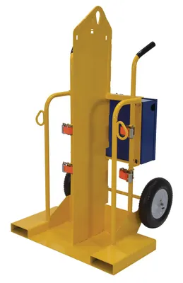 Vestil CYL-2 welding cylinder torch cart shown from an alternate angle