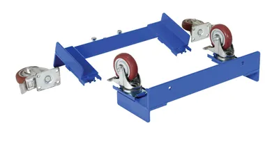 Vestil Polyurethane Caster Kit For Cylinder Caddy Models Red/Blue