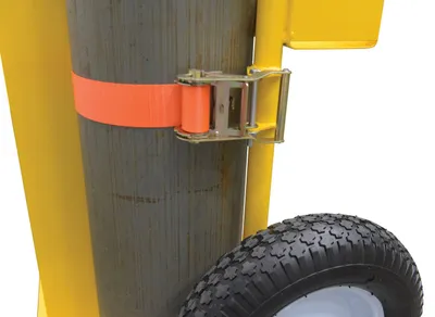 Vestil CYL-E welding cylinder torch cart shown from an alternate angle