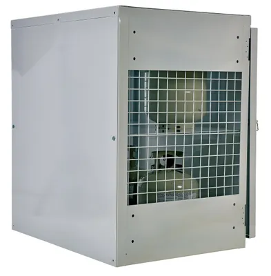 Vestil CYL-EX-12-S propane exchange cylinder cabinet shown from an alternate angle