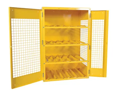 Vestil CYL-H-12 cylinder storage cabinets (usa sales) shown from an alternate angle
