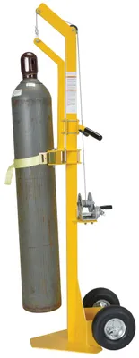 Vestil CYL-LT-1-PN portable cylinder lifter shown from an alternate angle