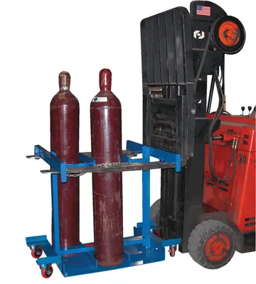 Vestil CYL-TRUCK-6 cylinder caddie shown from an alternate angle