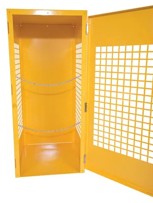Vestil CYL-V-510 cylinder storage cabinets (usa sales) shown from an alternate angle