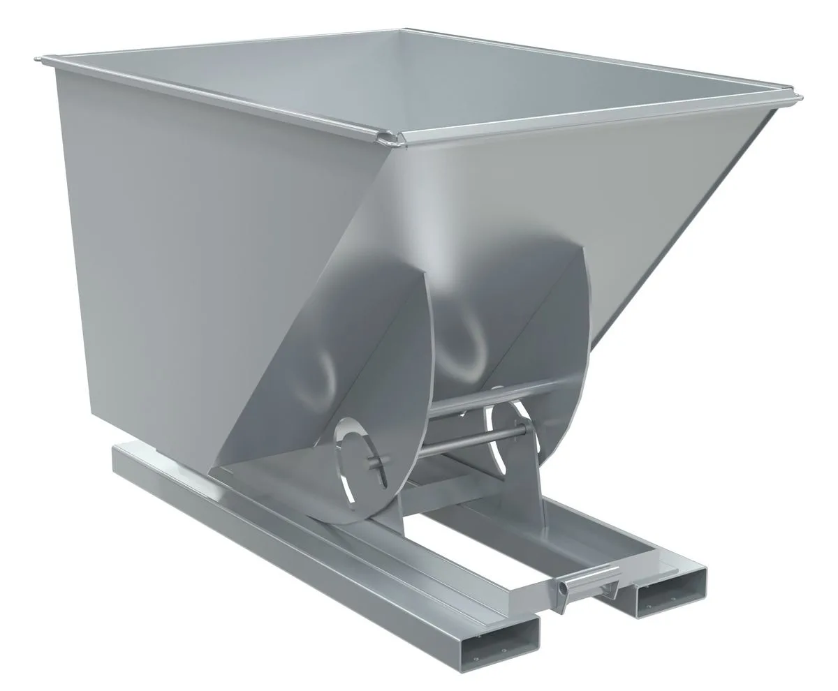 Vestil D-100-HD-NB-SL d-style hoppers, no bump & dump