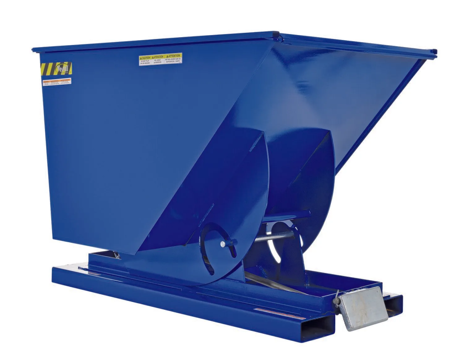 Vestil D-100-LD d style - self-dumping steel hoppers with bumper release