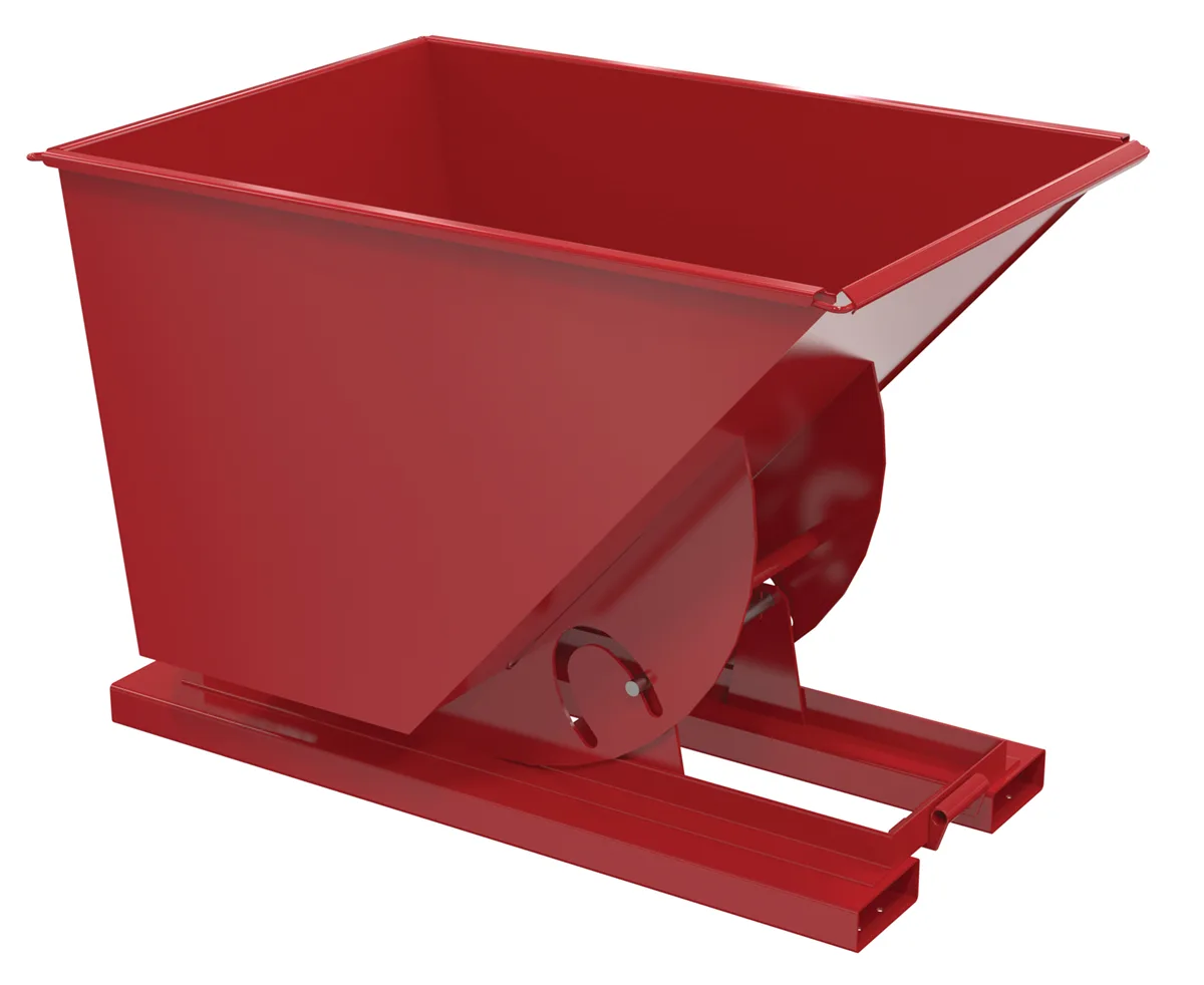 Vestil D-100-LD-NB-SR d-style hoppers, no bump & dump