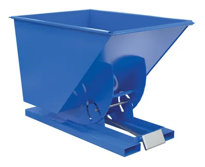 Vestil D-100-MD d style - self-dumping steel hoppers with bumper release