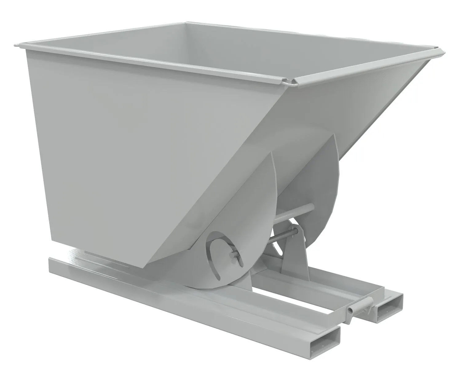 Vestil D-100-MD-NB-GY-MG d-style hoppers, no bump & dump
