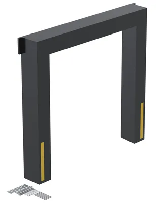 Vestil Vinyl Dock Seal 16 In. 8 Ft. x 8 Ft. Black