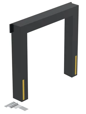Vestil Vinyl Dock Seal 17 In. 8 Ft. x 8 Ft. Black