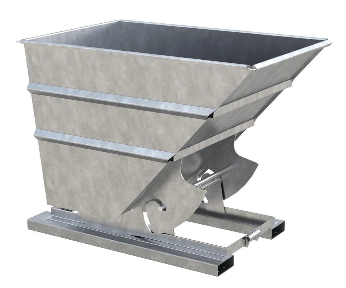Vestil D-150-HD-NB-GAL d-style hoppers, no bump & dump