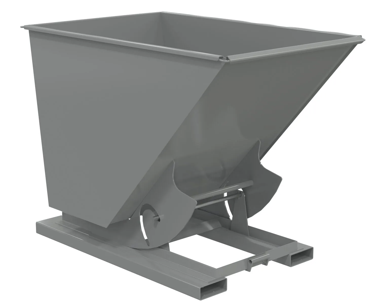Vestil D-150-HD-NB-GY-SG d-style hoppers, no bump & dump