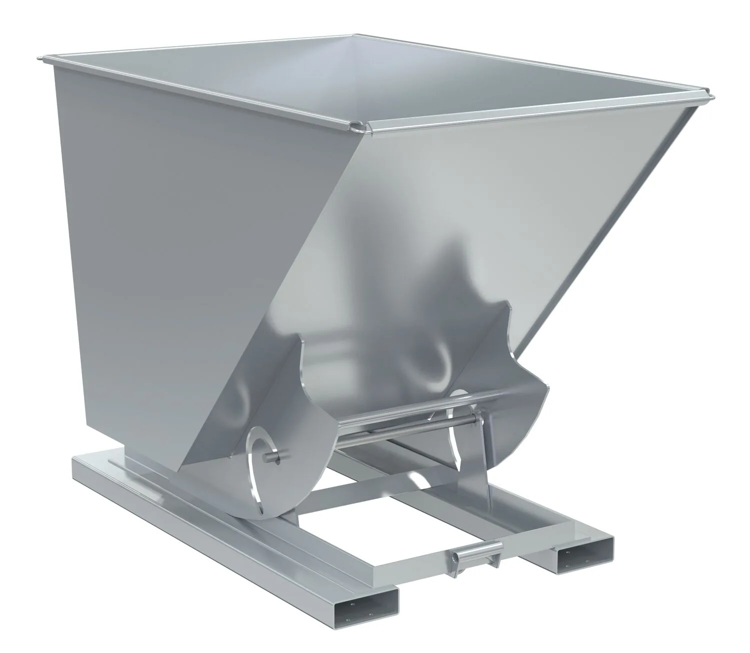 Vestil D-150-HD-NB-SL d-style hoppers, no bump & dump
