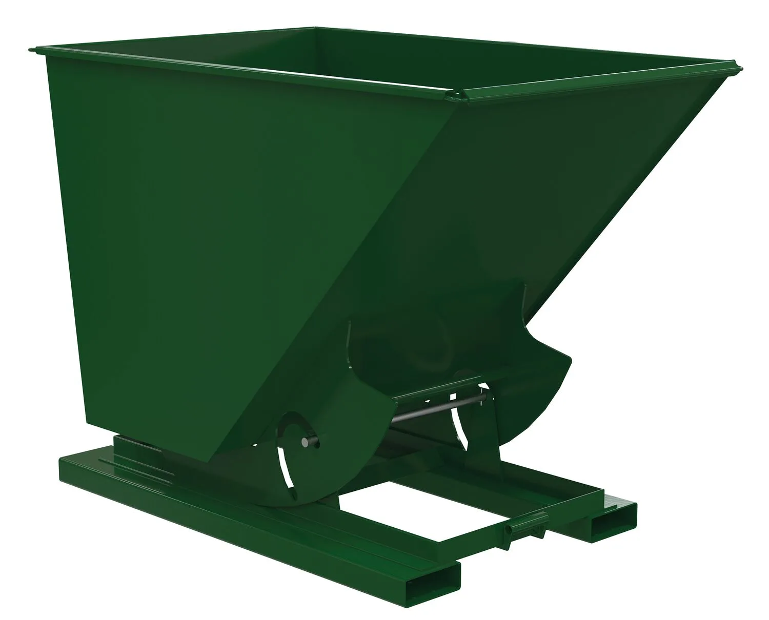 Vestil D-150-LD-NB-GRN-H d-style hoppers, no bump & dump