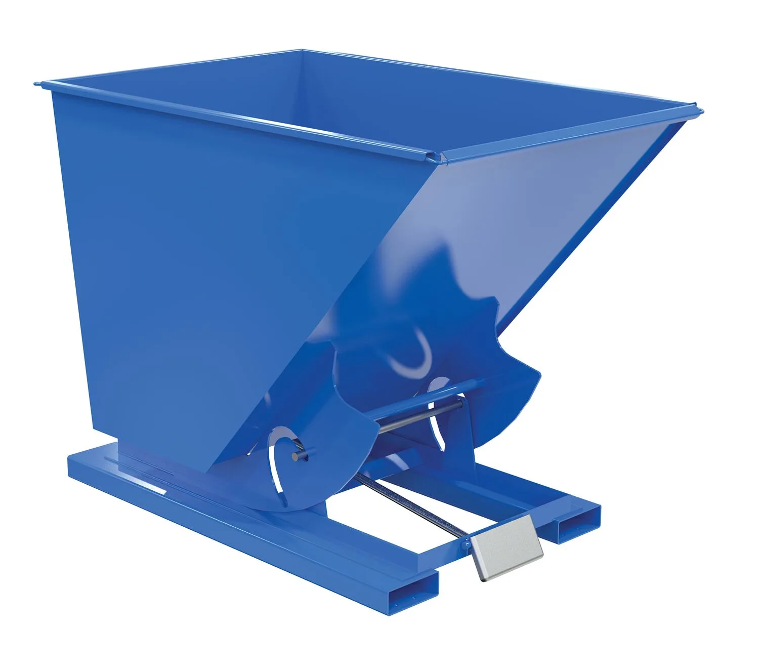 Vestil D-150-MD d style - self-dumping steel hoppers with bumper release